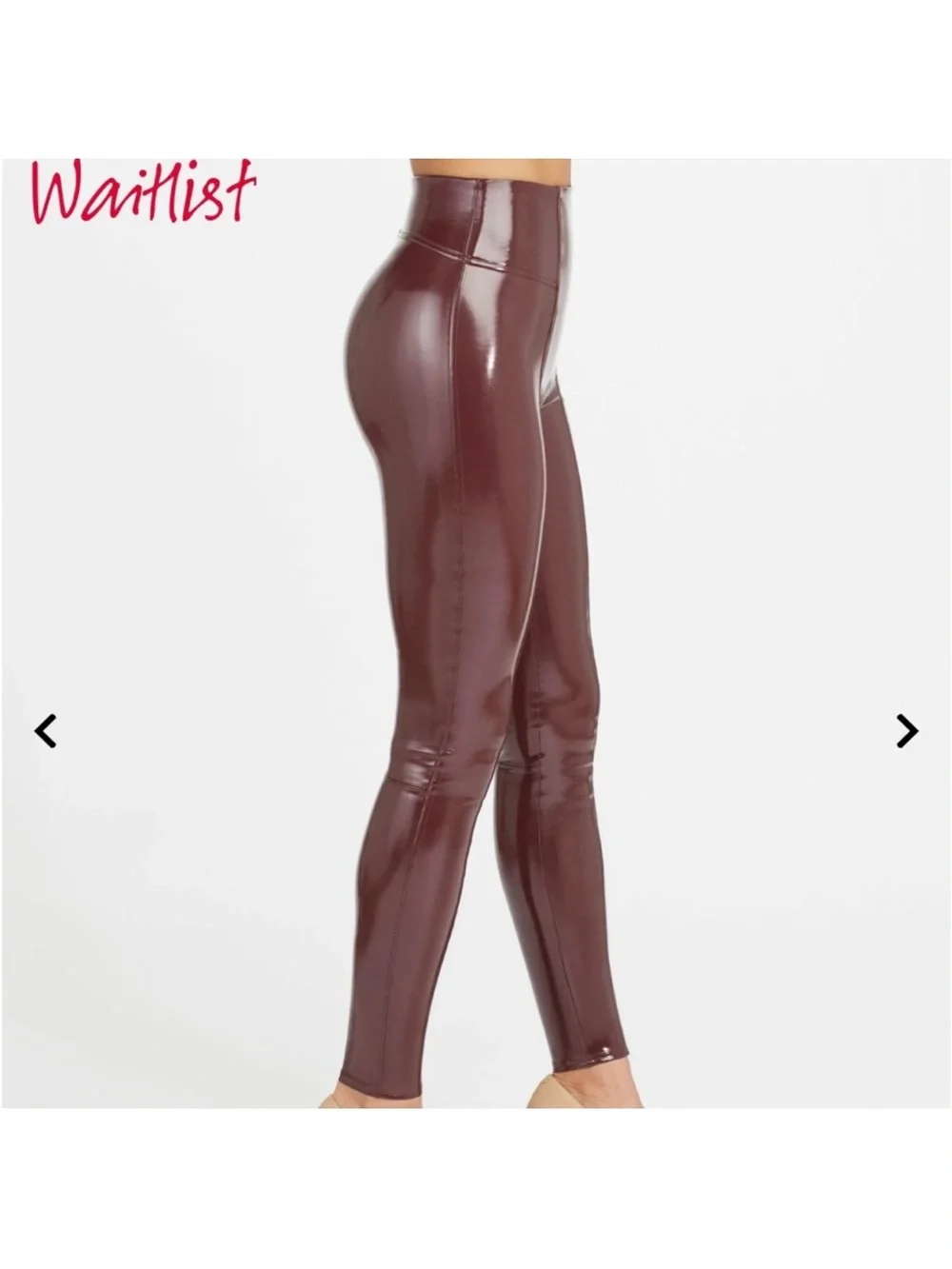 SPANX Faux Patent Leather Leggings Ruby - Picture 12 of 14
